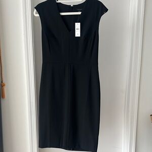 NWT Ann Taylor Classic Black Midi Dress